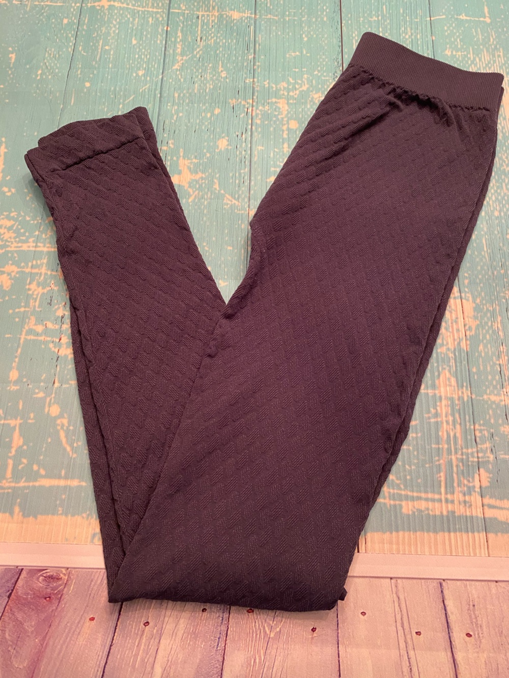 Tees by Tina Textured Navy Leggings